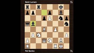 Pal Benko vs Bent Larsen  Amsterdam Interzonal 1964  Round 6 [upl. by Anile]