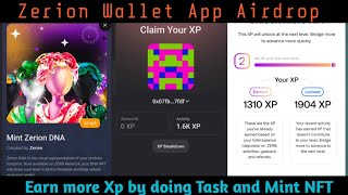 Zerion wallet app airdrop earn more Xp now [upl. by Ordisi]