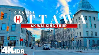 Ottawa Canada 🇨🇦 Walking tour from Gloucestor st to Downtown 4K UHD HDR 60 fps [upl. by Navnod355]