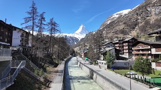 Zermatt Switzerland 4K 🇨🇭 April Spring Walk [upl. by Asilrak]