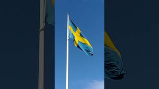 The Swedish flag Viken harbour Viken Sweden sweden sverige flag [upl. by Leonhard]