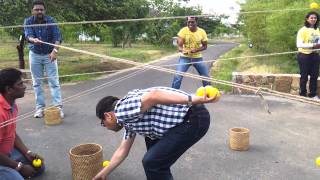 Ball Game with Ropes  Team building activity [upl. by Wie]