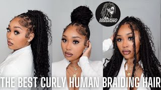 I FOUND THE BEST CURLY HUMAN HAIR FOR BOHO KNOTLESS BRAIDS ft LockBraids [upl. by Faxen]