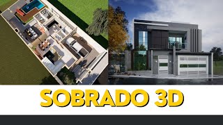 Projeto Sobrado 3D  Tour 360° Lote 10 x 22 [upl. by Ashatan]