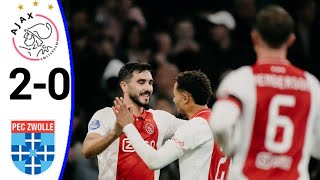 Ajax 20 Pes Zwolle l Netherlands Eredivisie 2024 l Football Highlights [upl. by Fachini]