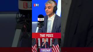 You cant have it both ways Sadiq Khan pressed on Donald Trump comments  LBC [upl. by Ettenan574]