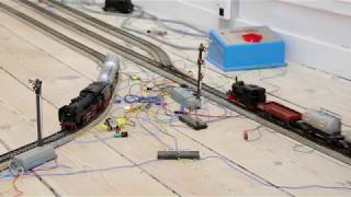 Märklin analog teppichbahn automatic overtaking [upl. by Ahsenrad]