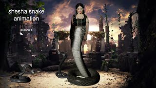 Naagin season 1 shesha snake animation green screen  Naag panchami specialnagin shesha colorstv [upl. by Ambrogio]