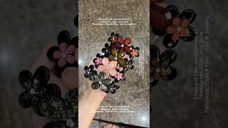 Floral barrettes accessory hairaccessories hairclips crystals clawclips apparel luxury cute [upl. by Greabe]