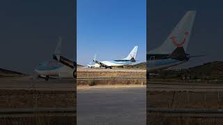 Skiathos Airport  preparing for Takeoff airoplane skiathos airport [upl. by Mckenna]