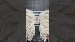 How to make an angel wing wreath diy wreath shorts [upl. by Helga]