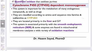 🔴 9 Metabolism Part 3 Cytochrome P450 Enzymes DrHazem Sayed [upl. by Nwahsar674]