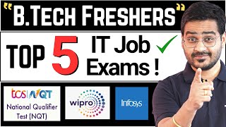 💥BTech Fresher Top 5 IT Job Exams  TCS NQT Wipro NLTH Must Apply btech btechjobs tcsnqt2023 [upl. by Vikki]