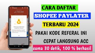 Cara daftar Shopee paylater pakai kode referal untuk pengguna baru [upl. by Erdna]