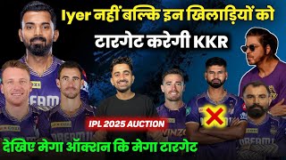 IPL 2025 Auction  KKR Target players full List  Top KKR Target players in mega auction [upl. by Mullac150]