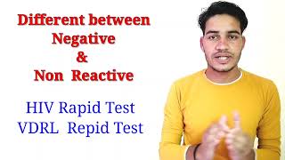 Different between Negative and Non Reactive in blood test report [upl. by Licko]