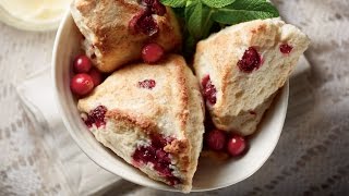 The best cranberries scones  Milk Calendar 2013 recipe [upl. by Annaerdna]