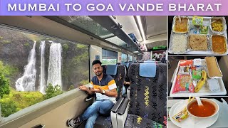 Mumbai  Goa Vande bharat Express full Journey in Amazing Monsoon [upl. by Anidal]