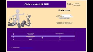 Egzamin INF03 EE09 PHP quotWSKAŹNIK BMIquot [upl. by Hillegass]