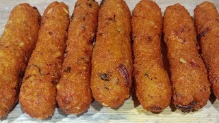 crispy poha aloo fingers aloo poha snack recipes tea time snackspoha snacks [upl. by Enomahs]