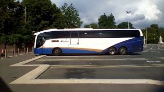 VOLVO bus Translink Goldline 1121 arriving at Omagh [upl. by Lundberg742]