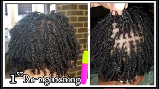 How To DIY Sisterlocks  Microlocks amp Interlocs  Retie using Crochet latch hook amp 4 Point Rotation [upl. by Nemsaj]