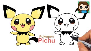 How to Draw Pichu  Pokemon [upl. by Adnorahs]