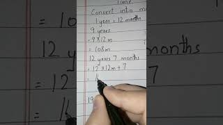 Unit 6 Time Topic Convert years into monthsStudy Easy [upl. by Brien119]