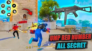 NEW  UMP  RED NUMBER TRICK AND SETTINGS  FREE FIRE SMG HEADSHOT TRICK [upl. by Hermes]