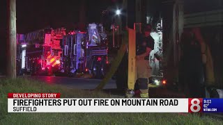 Suffield firefighters put out fire on Mountain Road [upl. by Warrin]