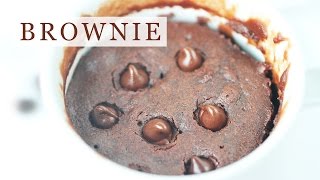 Chocolate Brownie In Mug  5Ingredient Microwave Recipe [upl. by Cooperman]