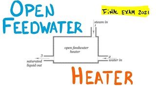 Open Feedwater Heater Steam Tables  Exam 2021 Question 3  Thermodynamics [upl. by Ecissej]