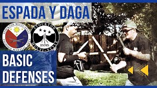 Espada y Daga Defenses Against Angles 15  Stockton MultiStyle Escrima [upl. by Atsirhcal912]