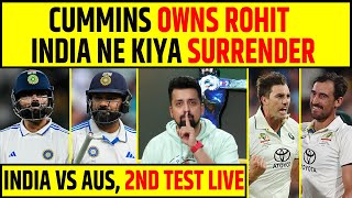 🔴INDIA VS AUSTRALIA DAY 2 STUMPS ROHIT SHARMA GONE TEAM INDIA NE DAALE HATHIYAAR [upl. by Ielhsa912]