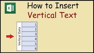 How to Write Vertical Text in Excel [upl. by Wakerly]