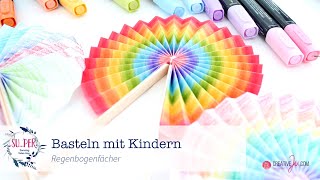 SUper Samstag Video Hop 17 – Basteln mit Kindern  Regenbogenfächer [upl. by Arabella]