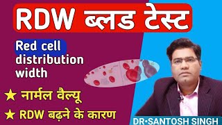 What is RDW blood test in Hindi  RED CELL DISTRIBUTION WIDTH  Cause of High level [upl. by Atirat]