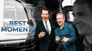 MARTIN FREEMAN and BENEDICT CUMBERBATCH  BEST MOMENTS👬 [upl. by Oemor372]