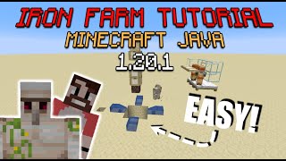 Iron Farm TUTORIAL Minecraft Java 1201 [upl. by Shirlene]