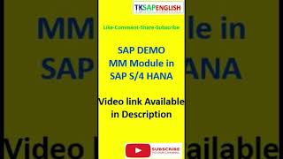 SAP MM DEMO [upl. by Fahey555]