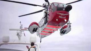 Rescue Helicopter in action Sikorsky S61N Mk II Her Majestys Coastguard [upl. by Walke]