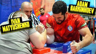 Chechen HULK ADAM BARKINHOEV vs Bear IVAN MATYUSHENKO  ARMWRESTLING 2022 [upl. by Abate]