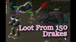 Loot From 150 Drakes  Kebos Lowlands  Old School Runescape [upl. by Denver]