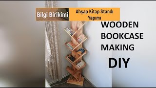 AHŞAP KİTAPLIK YAPIMI  WOODEN BOOKCASE MAKING DIY [upl. by Eveleen]