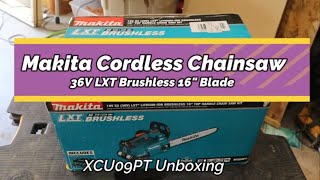 Makita Cordless Chain Saw Unboxing XCU09 [upl. by Ojiram]