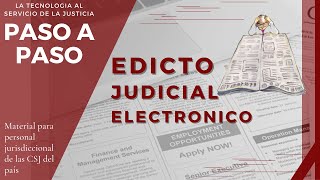 Como hacer un Edicto Judicial Electrónico en el SIJ de Expedientes [upl. by Hsan]