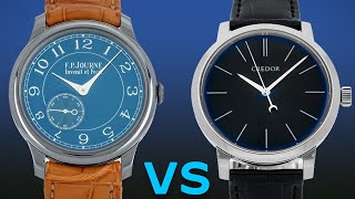 Seiko Credor Eichi II VS FP Journe Chronometre Bleu Luxury Watch Review Comparison [upl. by Naic394]