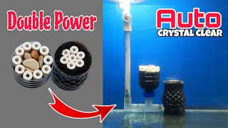 Aquarium filter DIY  Double power aerator biofoam filter  Fish tank filter DIY [upl. by Atwater]