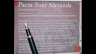 Pacta Sunt Servanda general principle in international law internationallaw englishreading [upl. by Ardnossac917]