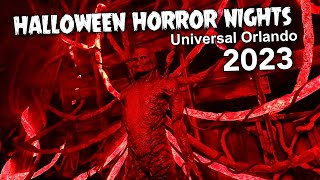 Halloween Horror Nights 2023  ALL Houses and ScareZones Universal Orlando RIP TOUR 4K [upl. by Kennet]